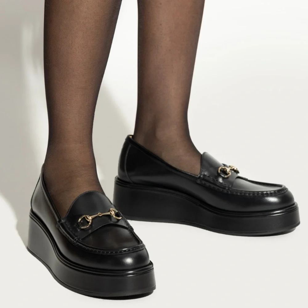 Gucci Ilde Horsebit Flatform leather platform Loafer RETAIL 1,300 - Picture 14 of 14